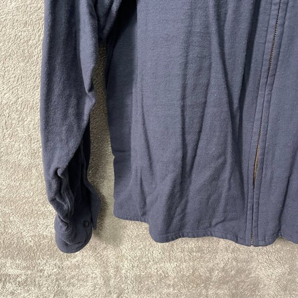 Heybo Outdoors Hunting Fishing Camping Brushed Flannel Crosscut Jacket XL Navy - Picture 4 of 14